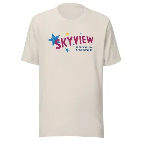 Skyview Drive-in Theatre Retro 1980s T-Shirt - Brockton, MA | Vintage Mens & Womens Old School Tee