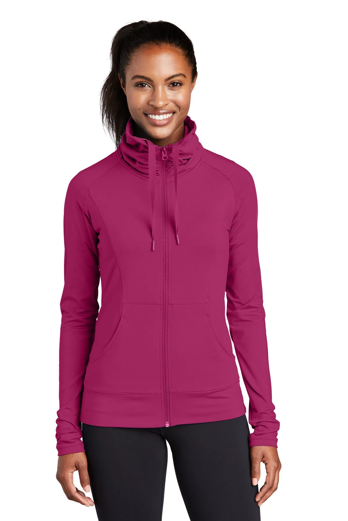 Sport-Tek® Ladies Sport-Wick® Stretch Full-Zip Jacket. LST852