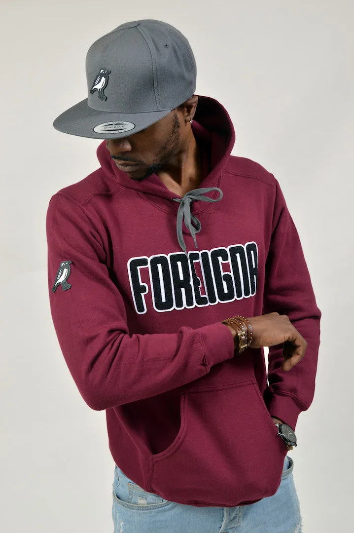 Streetwear Pullover Hoodies- Maroon