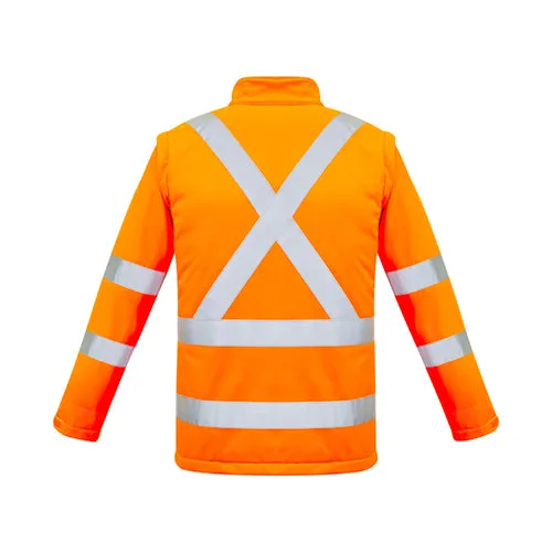 Syzmik Workwear | Unisex Hi Vis 2 In 1 X Back Soft Shell Jacket | ZJ680