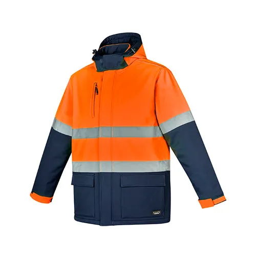 Syzmik Workwear | Unisex Hi Vis Antarctic Softshell Taped Jacket |  ZJ553