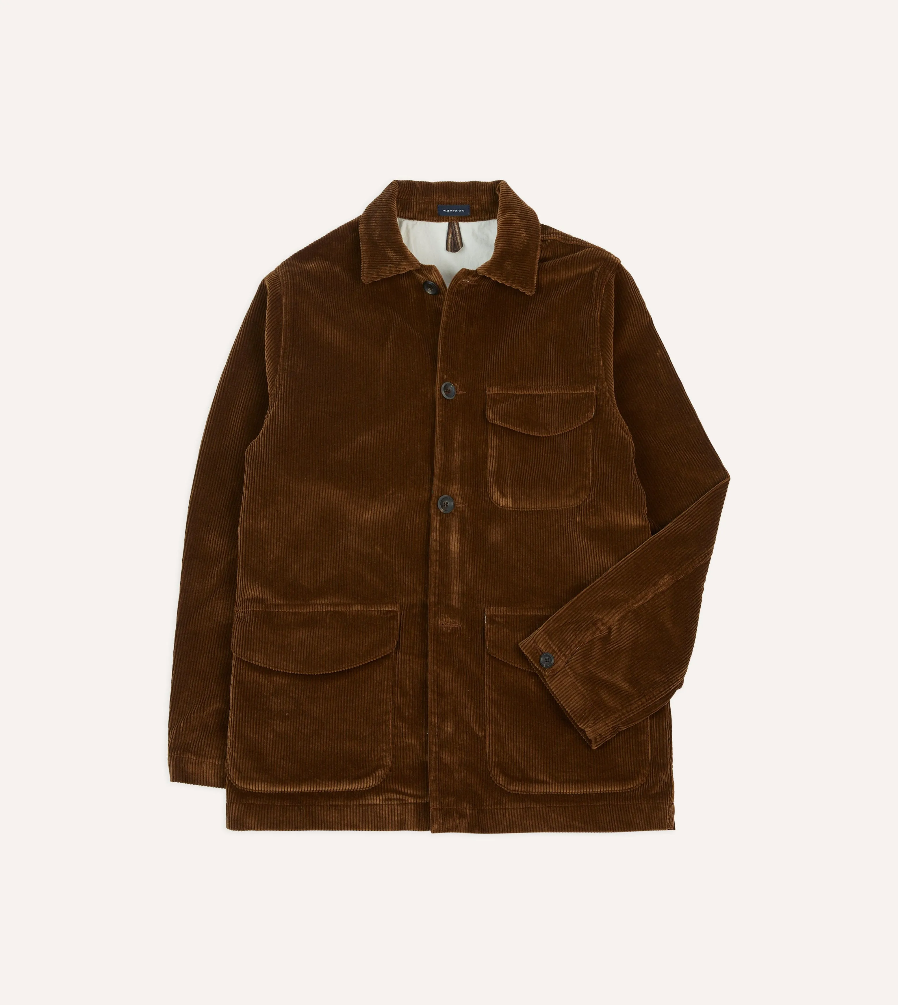 Tan Corduroy Three-Pocket Field Jacket