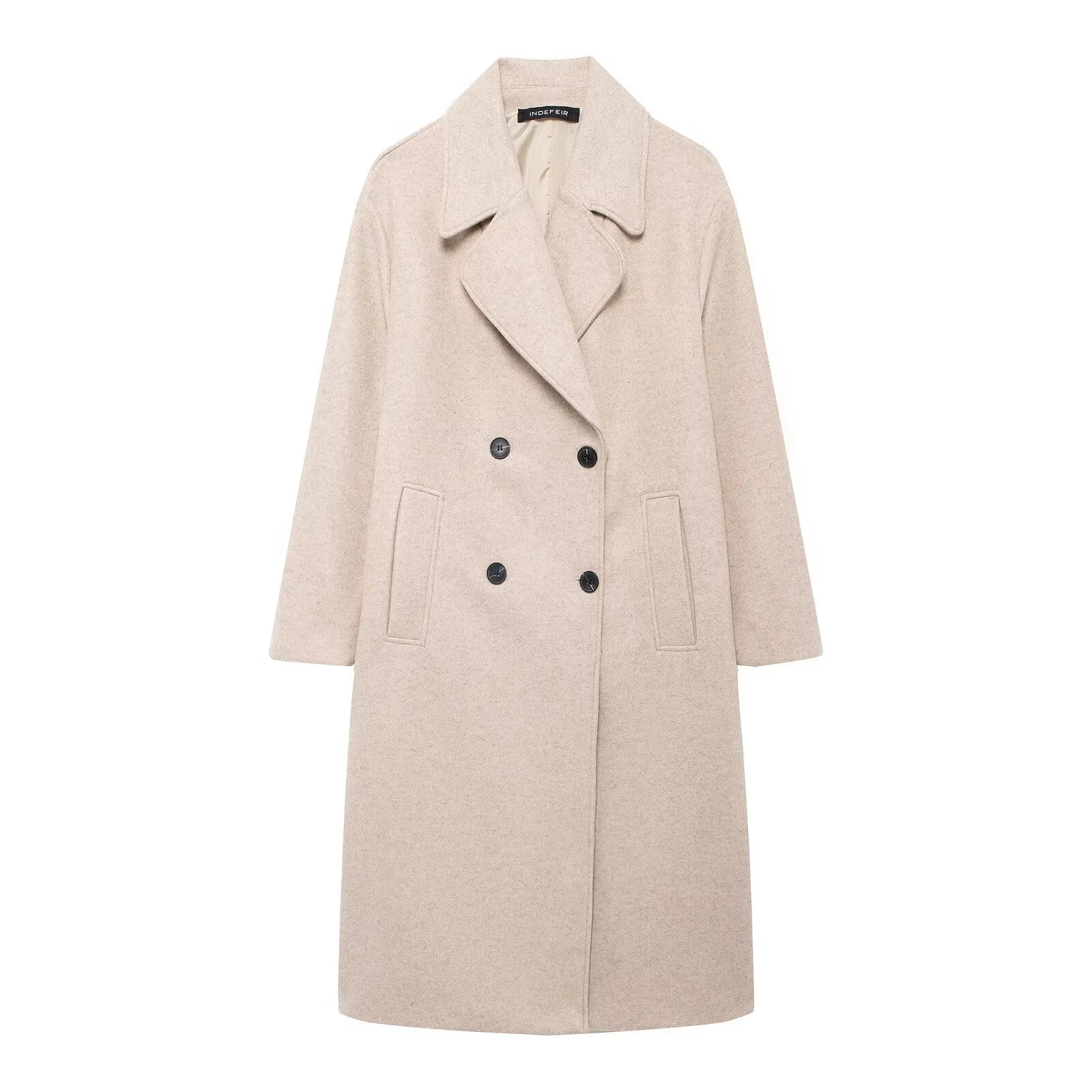 Thermal Lapeled Double-breasted Trench Coat