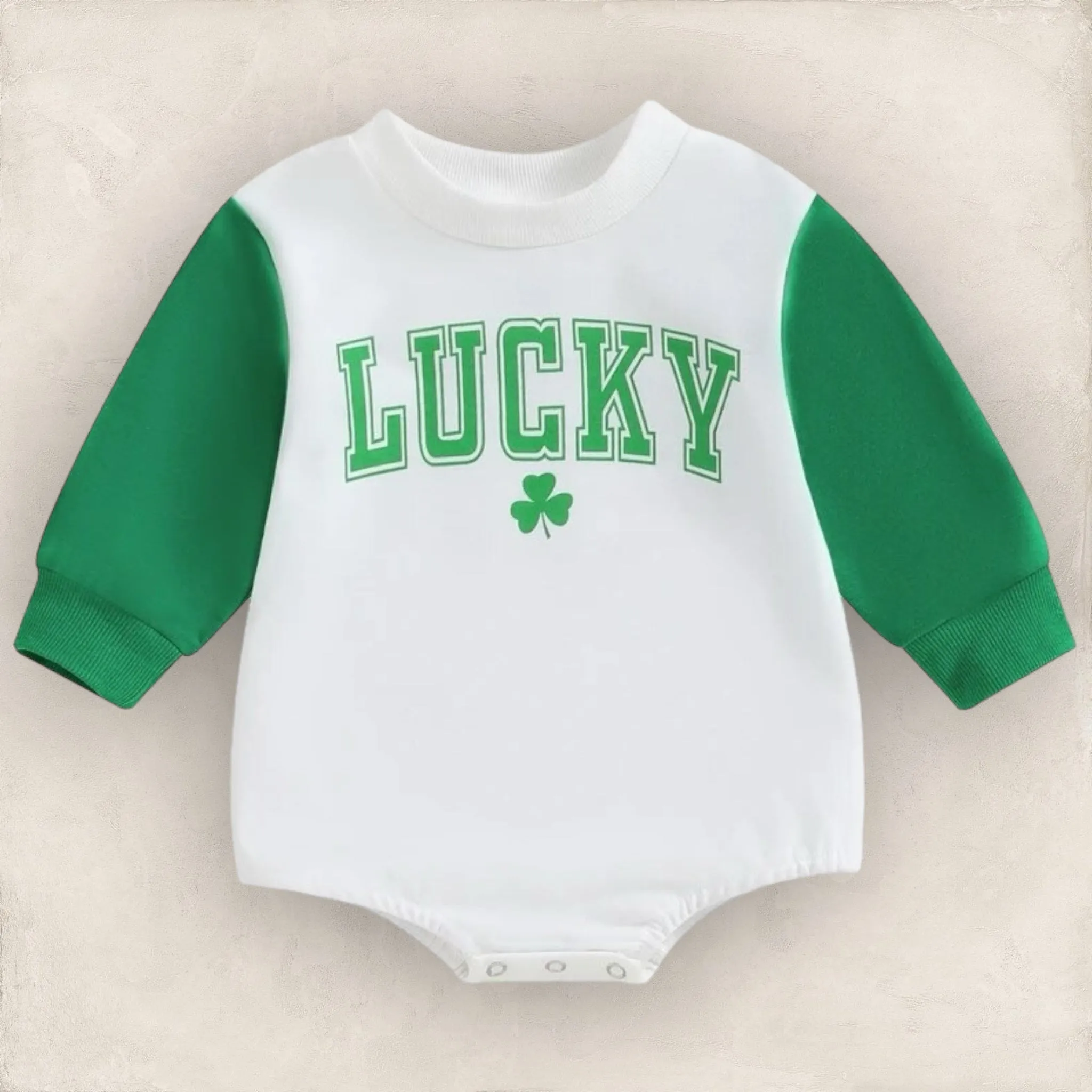 Varsity Lucky Sweatshirt Romper