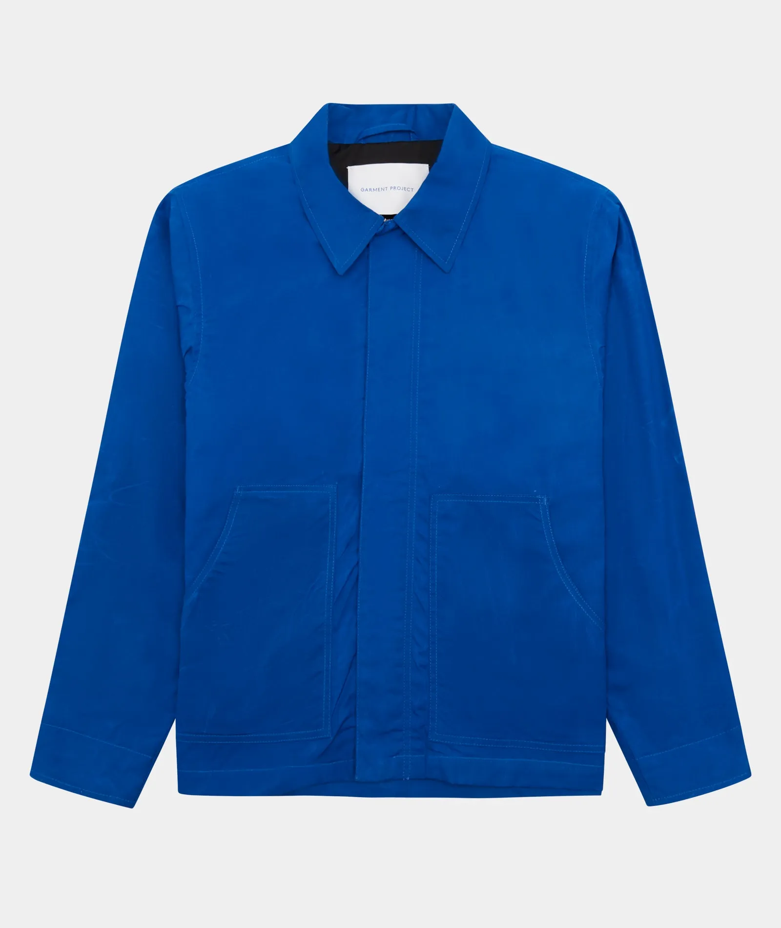 Waxed Cotton Worker Jacket - Blue