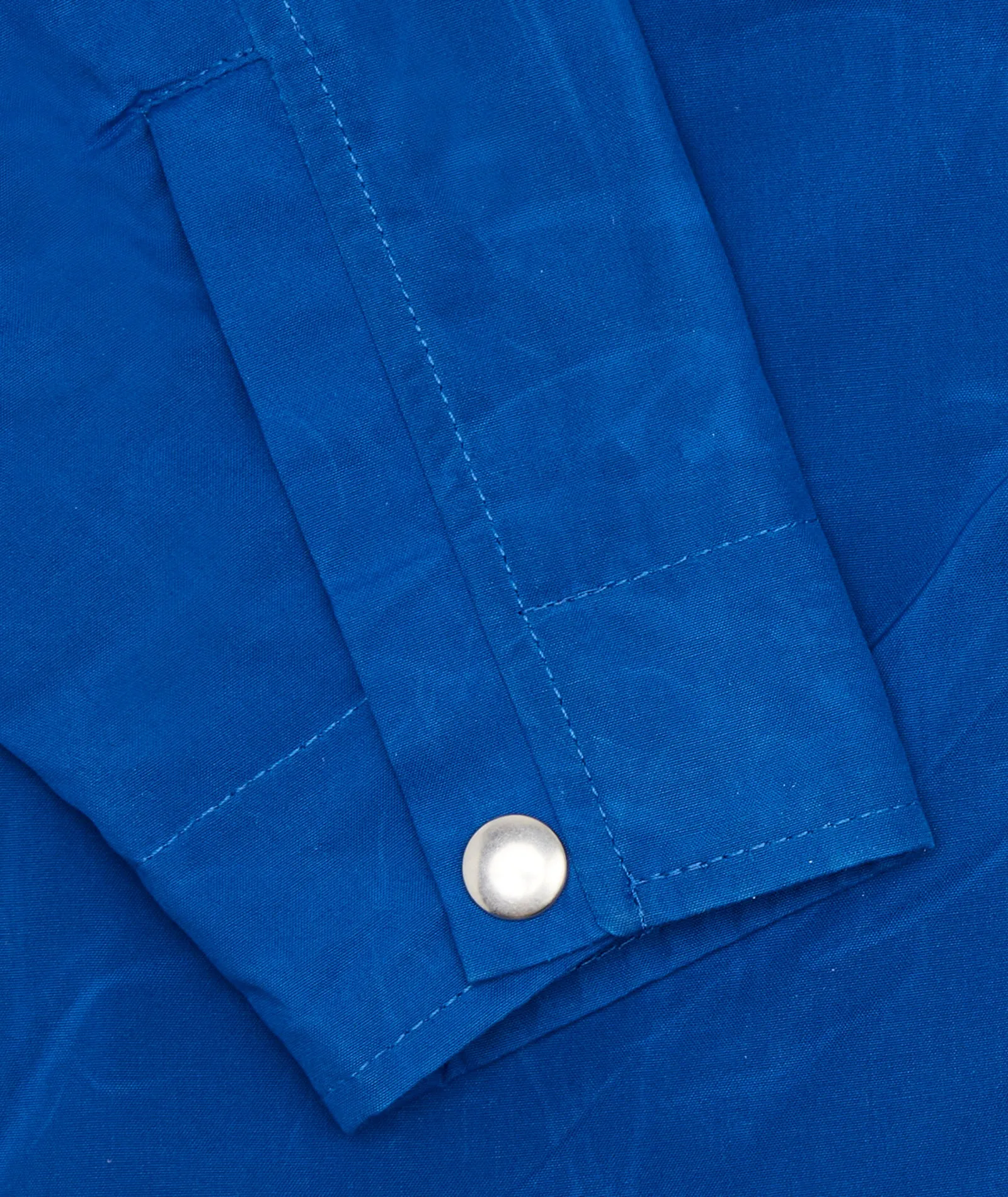 Waxed Cotton Worker Jacket - Blue