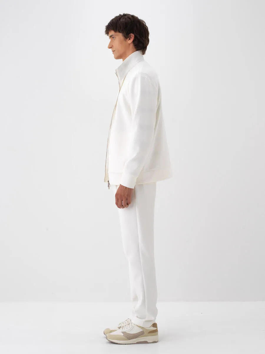 Xint White Jacket With Stand Up Collar